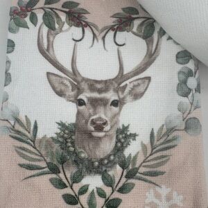 Christmas Deer/Beach Theme Kitchen Towels Set Of 3 ~ cupcakes & cashmere 18”x28”